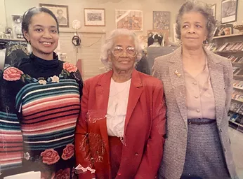 Pictured: Linda Moore, Ruby Whitlow Waugh, and Elsie Whitlow Stokes in 1990.